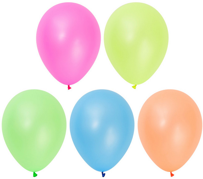 셈퍼텍스 풍선 30cm 5종 x 10p세트, 네온푸치샤, 네온옐로우, 네온그린, 네온블루, 네온오렌지, 1세트