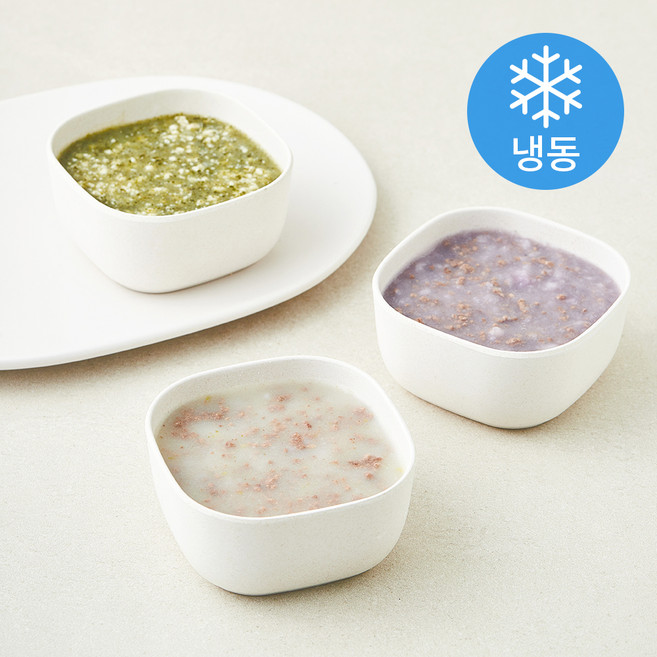 이너프 1~2단계 미음 3팩 6일 식단 B세트 270g (냉동), 1세트