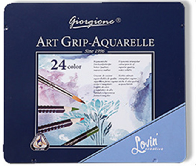조르조네 아트 삼각 그립 아쿠아 수채 색연필, 24색, 1세트