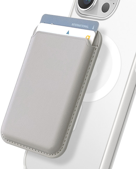 워너프 컬러팝 맥세이프 23개 / N52 강한자력 카드 포켓, 라이트그레이, 1개