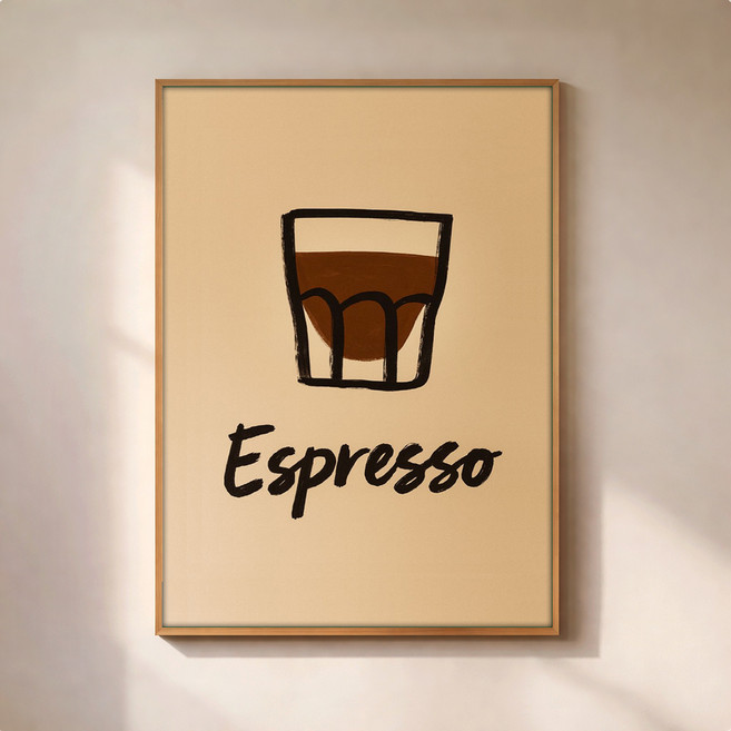 퍼니즈 홈 카페 포스터 딥 에스프레소