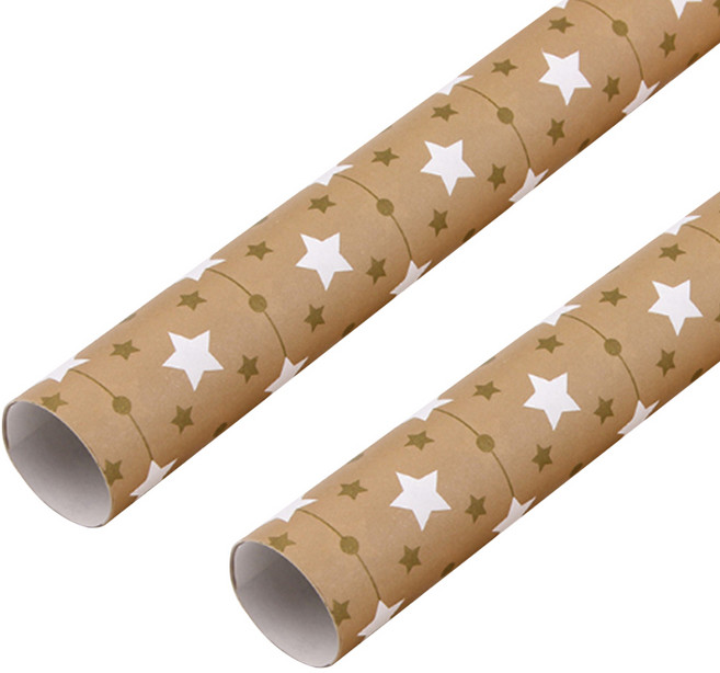 알로데 브라운 패턴 포장지 50 x 70 cm, NO.03 스타, 2개