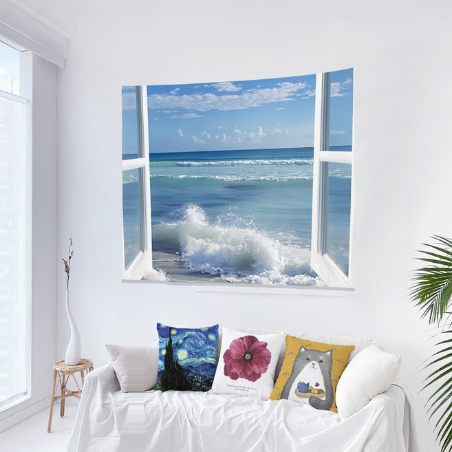 상상후 초대형 패브릭포스터, 화이트오션뷰