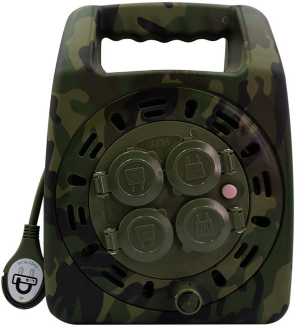 러그 박스 베이직 케이블릴선 캡형 LUG-G15MP, 20m, 카모그린(LB-C20MCG), 1개