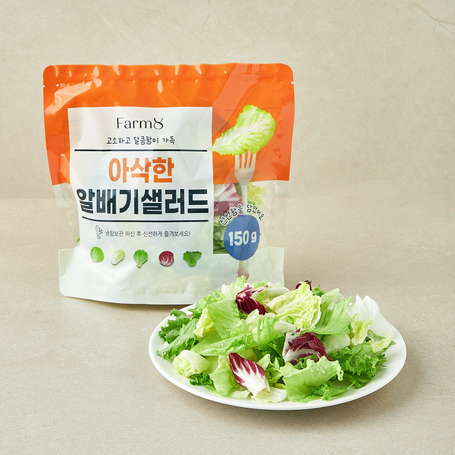 팜에이트 아삭한 알배기 샐러드, 150g, 1개