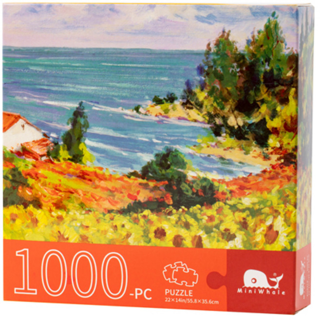 미니웨일 세계 풍경 유화 직소 퍼즐, 1000피스, 강, 1개