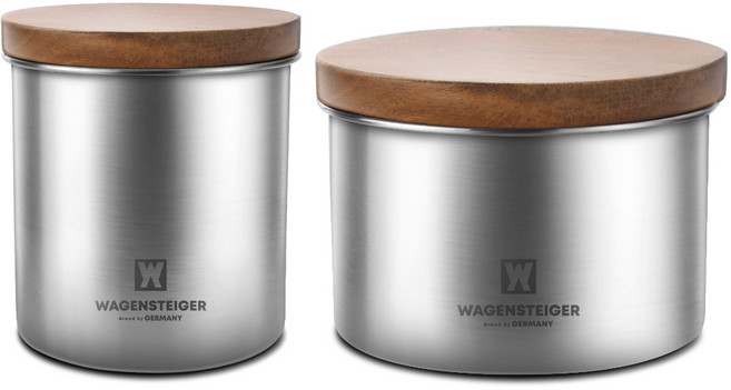 바겐슈타이거 이벤 원형 캐니스터 2종 세트, 소 400ml + 중 450ml, 1세트