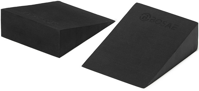 BOSAE 分離式深蹲腳踏板 腳踝斜板 2件組, 黑色, 1組