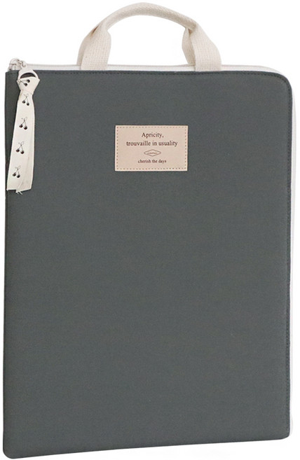 아이코닉 코트니 A4 노트북 파우치, CHARCOAL, 1개