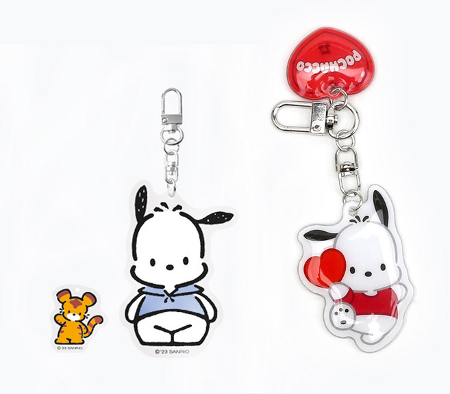 산리오 ACC 캐릭터즈 말랑 키링 + 아크릴 키링 세트 포차코