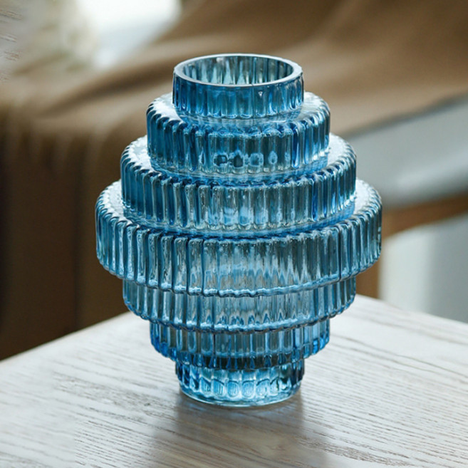 미르노아 유리 샹들리에 인테리어 오브제 화병 MMM3523, 블루