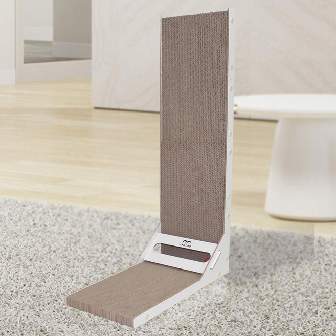 아토주 고양이 엘라인 수직 스크래쳐, 화이트, 1개