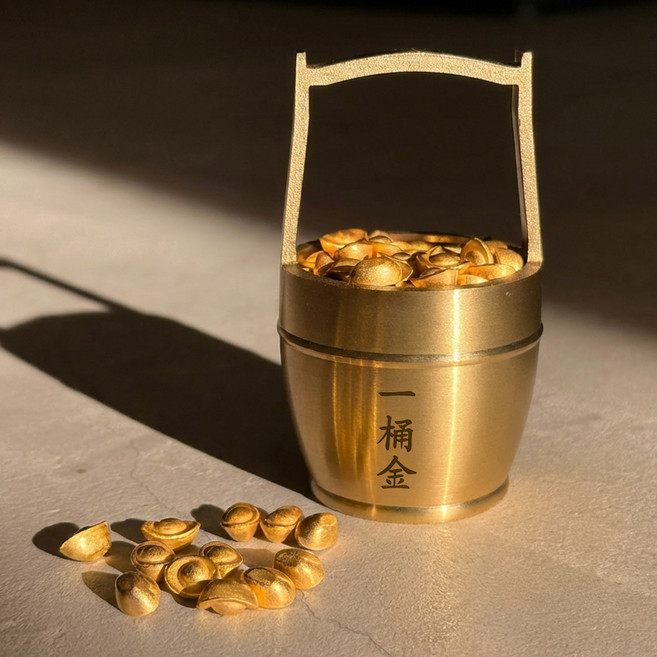 Lead home 黃金金元寶水桶套組, 金色
