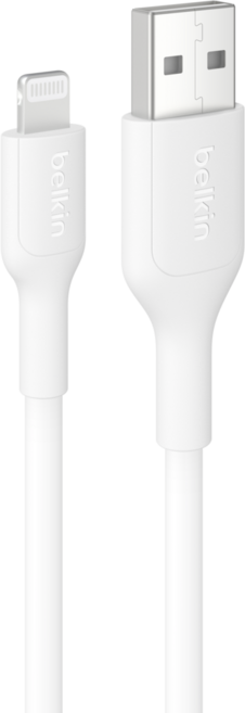 벨킨 USB-A to 라이트닝 MFi 케이블 CAA019fq2MWH, 화이트, 1개, 2m