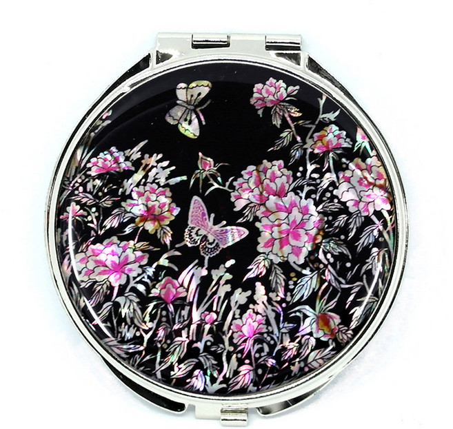 파앤카코리아 고급 자개 손거울, 1개, 목단나비