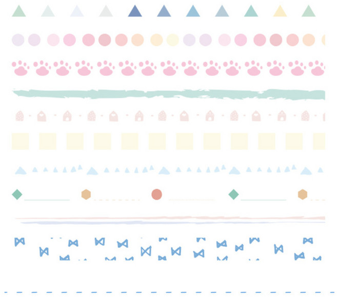 라이프백 베이직 빈티지 종이 테이프 10p, 09 심플