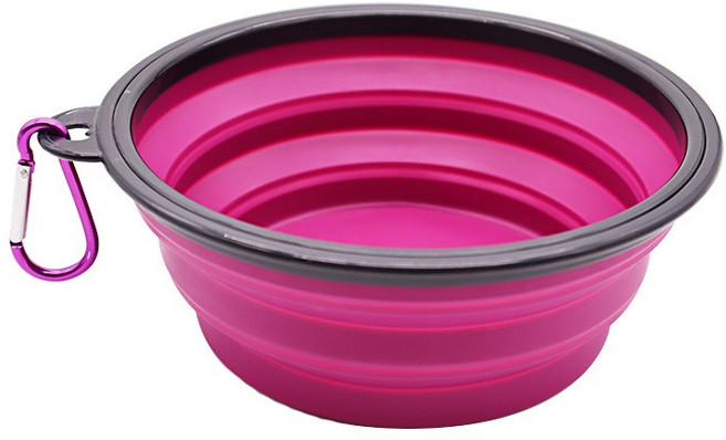 순잠 강아지 데일리 산책 밥 물그릇 350ml, 퍼플, 1개