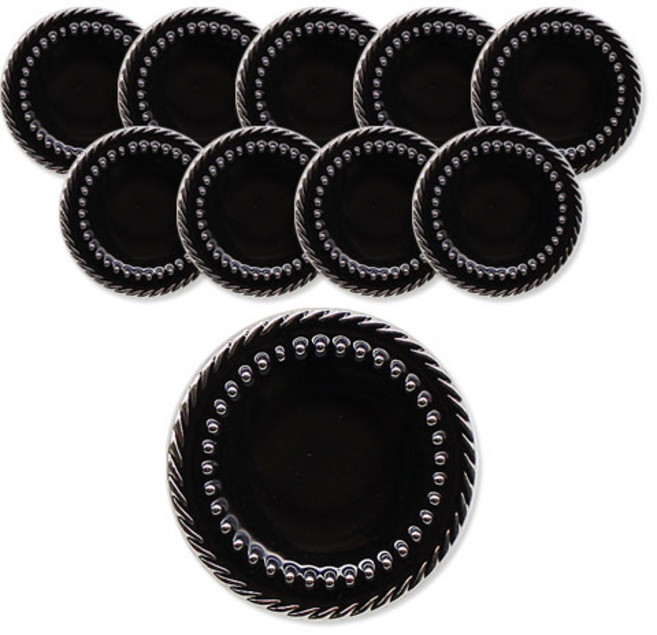동대문단추왕 점에폭 단추 18mm, 니켈블랙, 10개