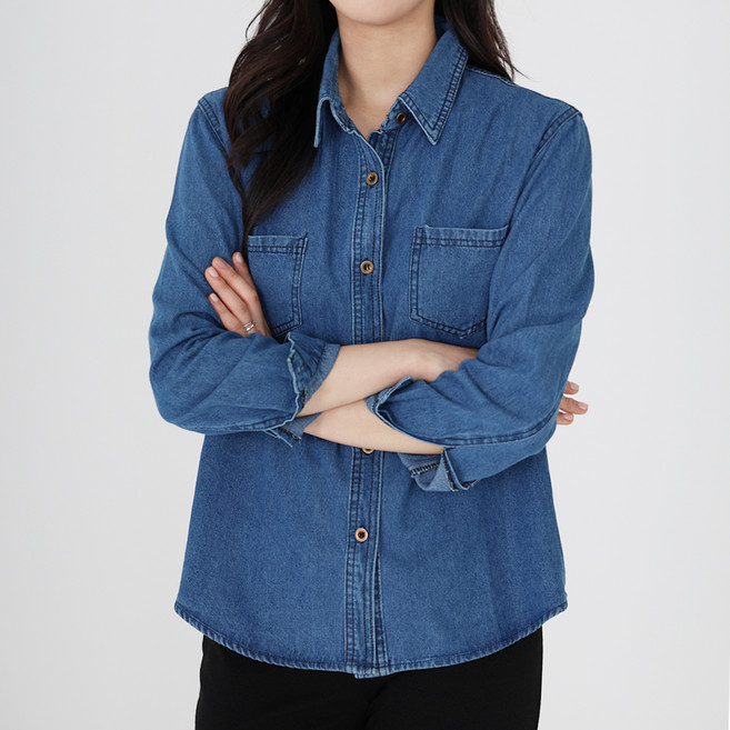 Moirbella 女款 Olie 牛仔領襯衫 T24FW2-A0625