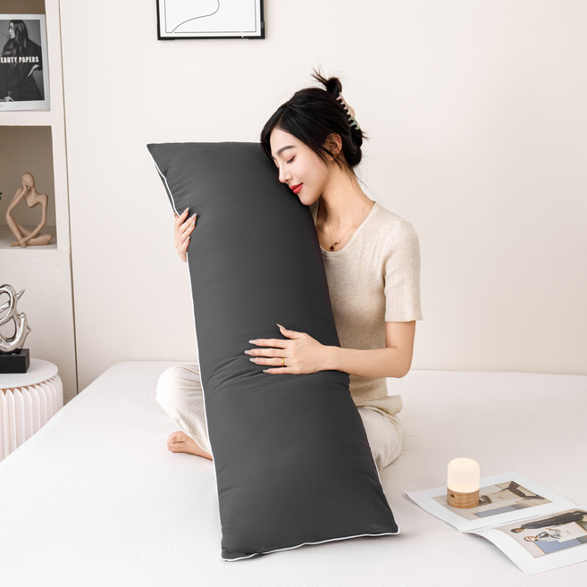 SOHEIM 夏季用涼感長抱枕 40 x 110 cm 炭灰色