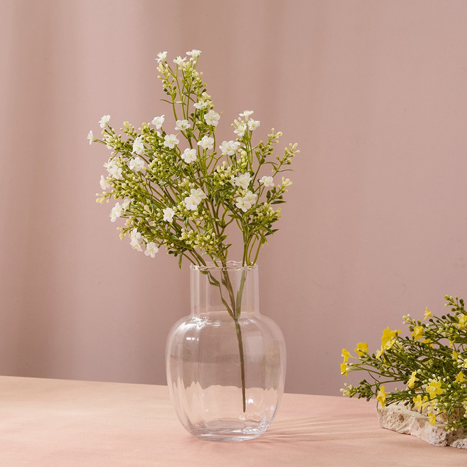 모던하우스 미니 플라워 부쉬 42cm, 화이트, 1개