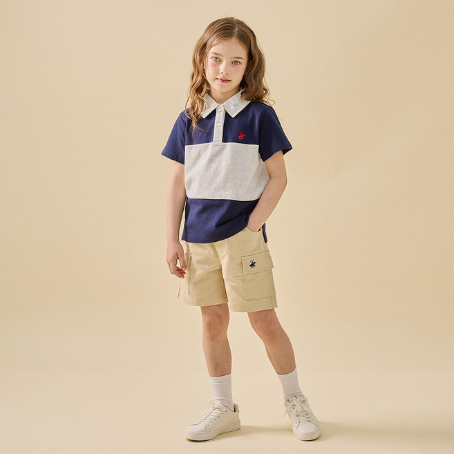 비버리힐스폴로클럽 아동용 럭비PK베이직카고 상하의 세트