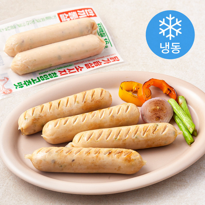 한끼통살 닭가슴살 더블 소시지 청양고추맛 (냉동), 100g, 1개입, 10개
