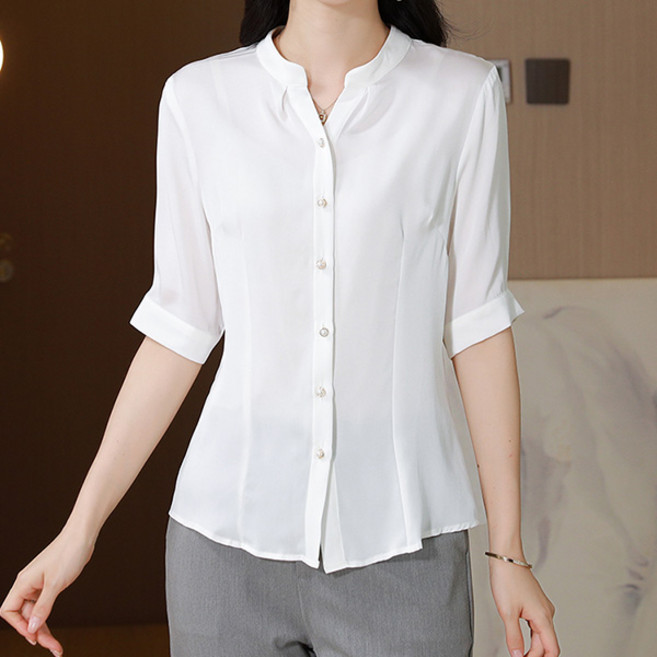 POPLARNC 女款Habilima大尺碼亨利領襯衫 P26SMST031205