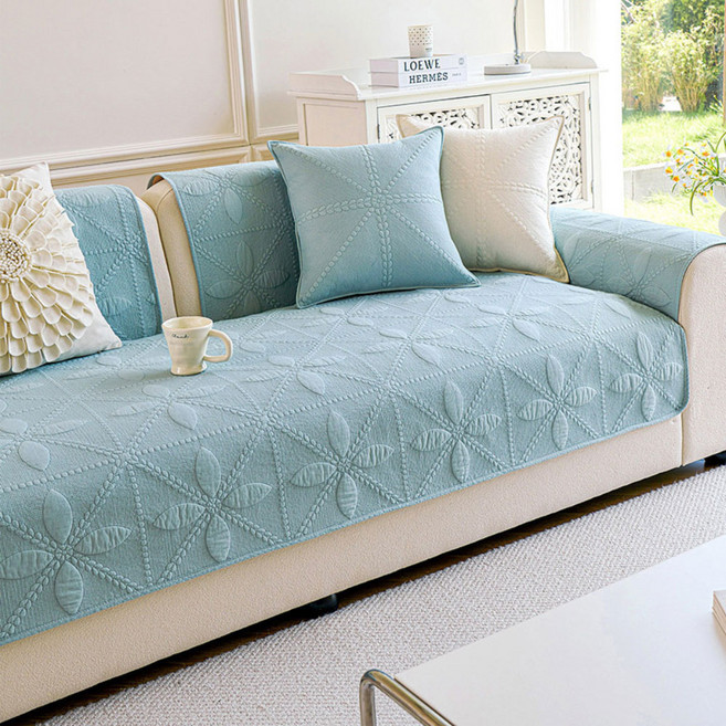 지앤와이 클로버 순면 퀼팅 논슬립 소파패드