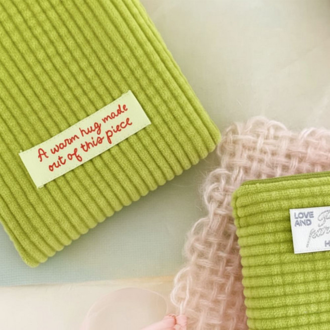 왕골덴 대폭 무지 코튜로이 원단, 라임, 1개