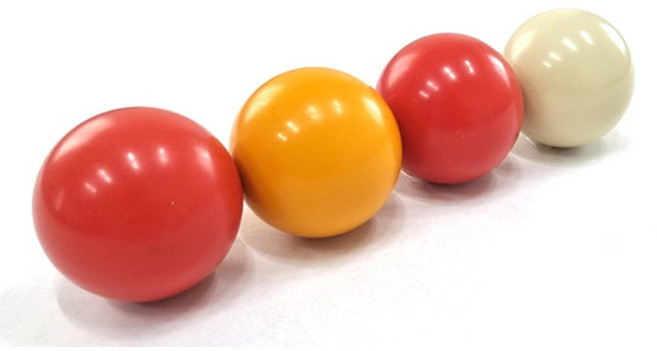 Eresports 4球用撞球, 4個, 紅色 + 黃色 + 白色