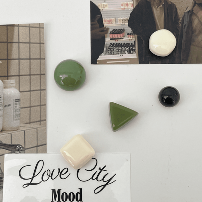 데미무드 그린티라떼 마그넷 냉장고 자석 5종 세트, 혼합색상