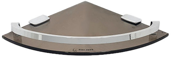 강화유리 코너선반 DS-02, 브론즈, 1개