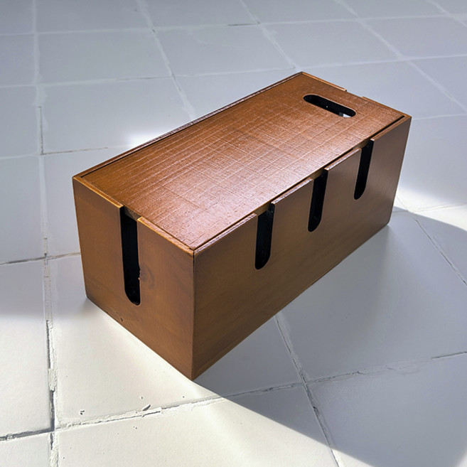 하이앤드라이 호두나무 멀티탭 다용도 정리함, 1개