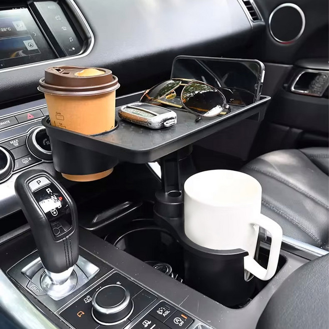 대한 차량용 컵홀더 트레이 자동차 수납 거치대, 1개, 블랙