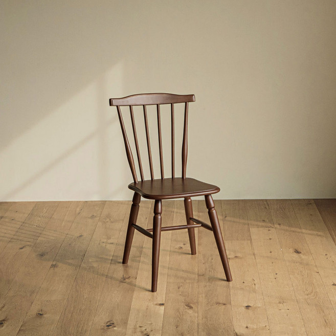 레트로하우스 포트 원목 의자 방문설치, 다크월넛, 1개