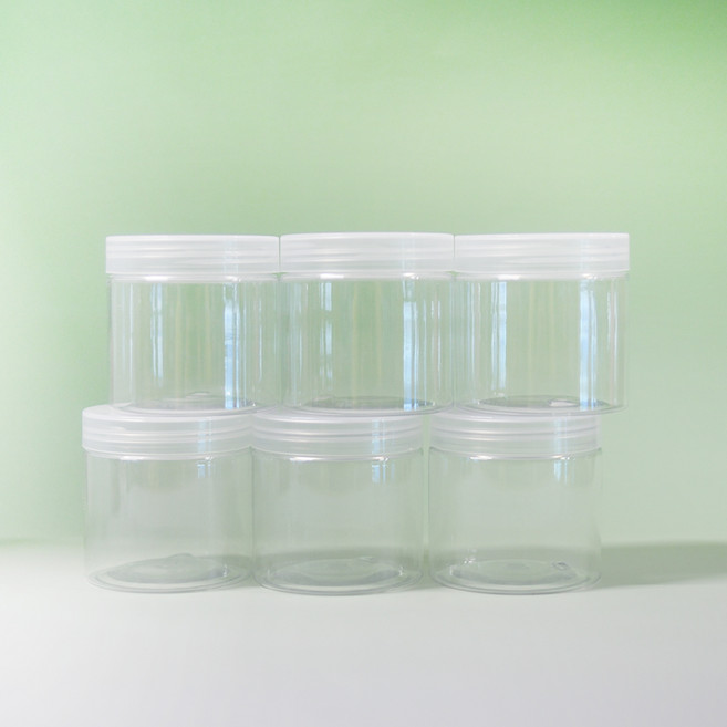 심플 크림 용기 200g, 6개, 투명