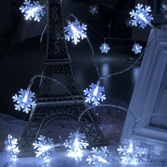 인블룸 눈꽃 LED 줄조명 50구, 순백색, 1개