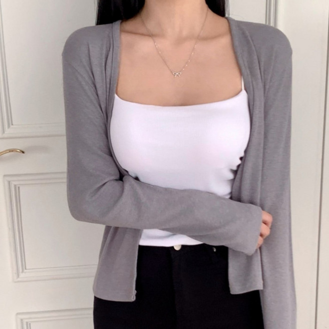 라라온 여성용 심플 볼레로 긴팔 오픈 가디건 26TSP3717