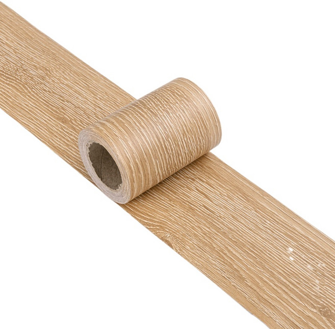 햇토끼 깔끔한 원목 무늬 문틀 리폼 시트지, 노란색 참나무 무늬