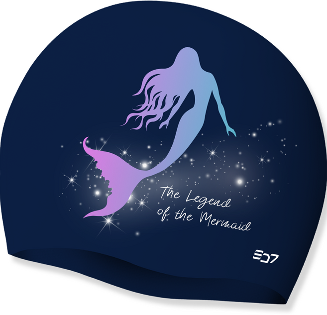 SD7 人魚傳說泳帽 SGL-CA33, 海軍藍, 1個