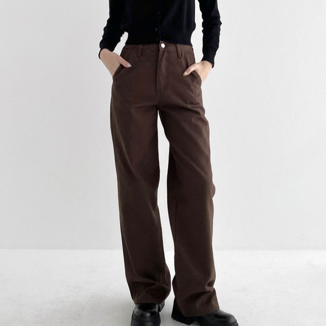 라라온 여성용 뒷밴딩 와이드 면 긴바지 TSP3030