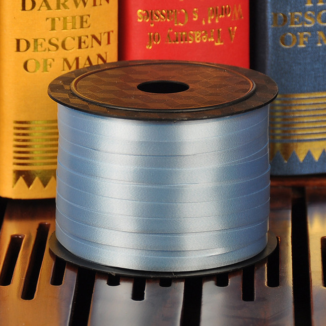 마켓피아 다용도 포장 리본 선물 장식 작업노끈 0.5cm x 90m, 라이트 블루, 2개