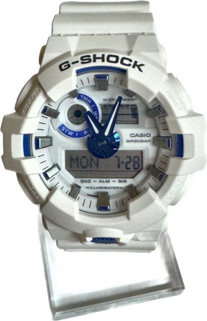 CASIO 卡西歐 G-SHOCK 夏日海洋 磷光 雙顯 大錶徑腕錶 GA-700HDS-7ADR