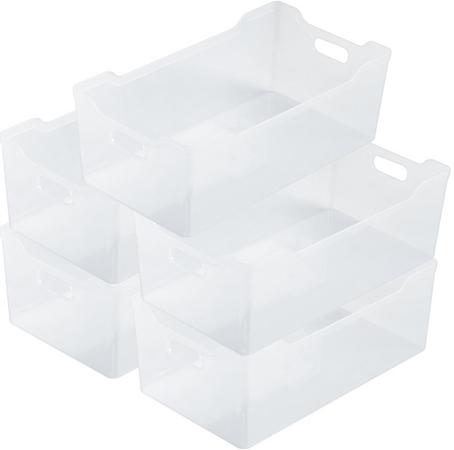이지앤프리 국산 코지 키친 트레이 수납 정리함, 투명, 5개