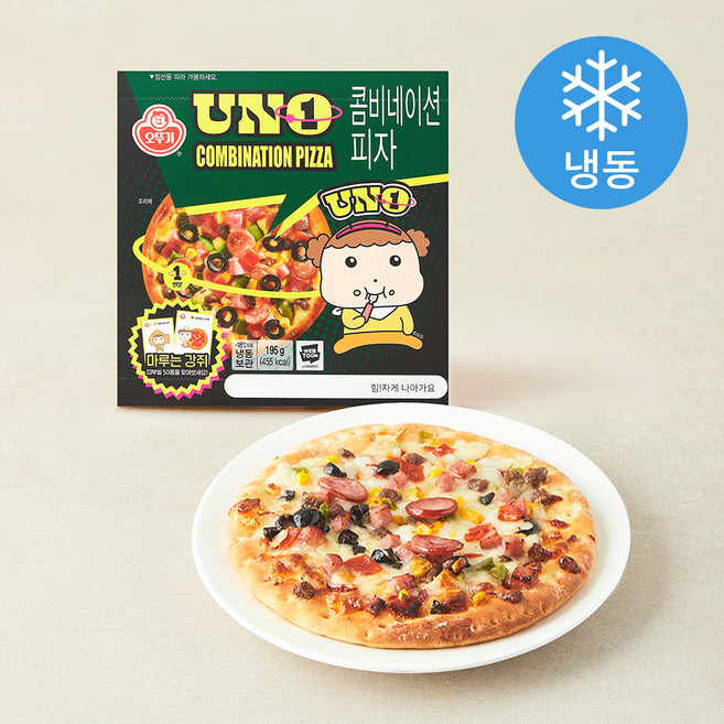 오뚜기 콤비네이션 피자 UNO (냉동), 195g, 1개, 1개입