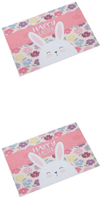 노르딕 토끼 식탁매트 2p 세트, 타입6, 45 x 30 cm, 2개