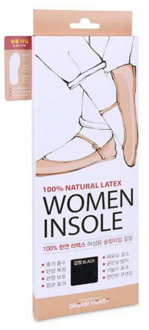 DREAM HEART 女性用天然乳膠薄型鞋墊