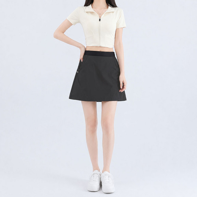 unheve 女款抽繩口袋迷你裙