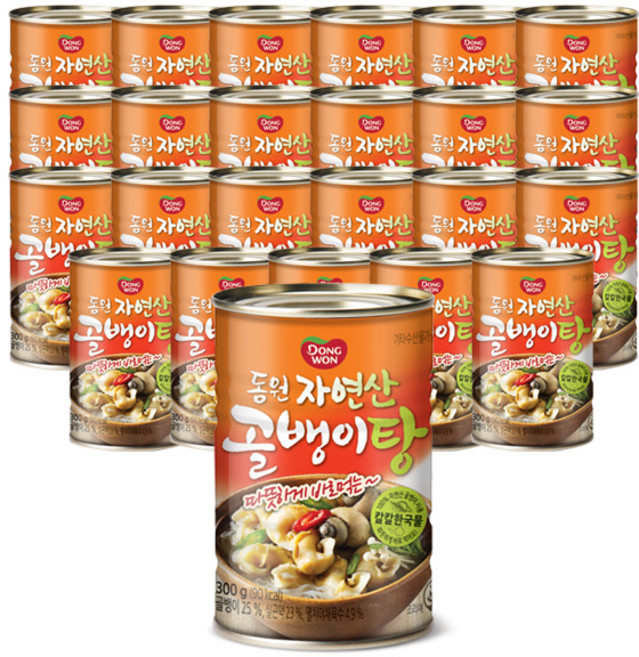 동원 자연산 골뱅이탕 칼칼한국물, 300g, 24개